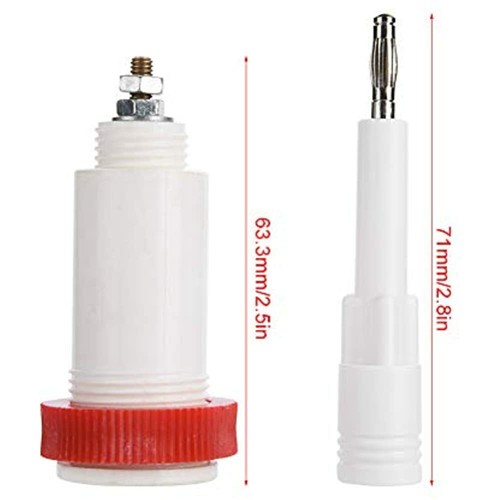 Details about / High Voltage Connectors Plugs Sockets White And Red Banana Cross Jack