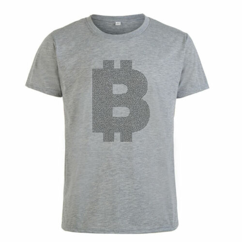 Bitcoin Printed Casual Men/'s T-shirt Short Sleeve Crew Neck Tops Tee Plus Size