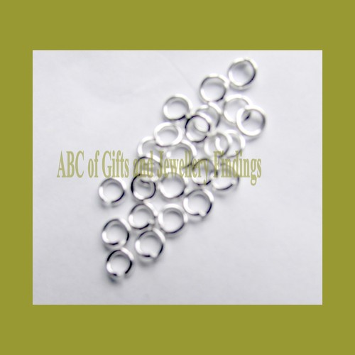 Silver Plated Open Jump Rings x Sizes from 3.5 mm to 12 mm 100 pcs