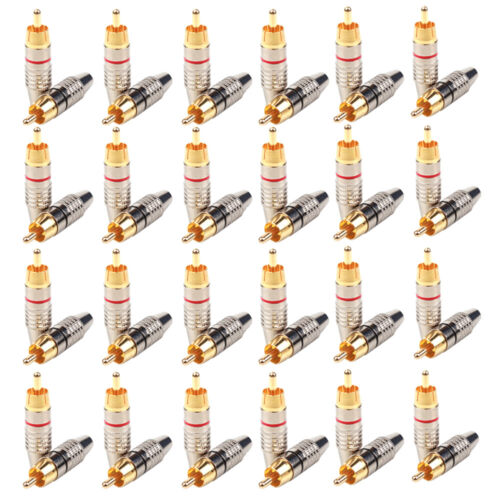 MD11 RCA Male Plug Solder Free Gold Audio Video Adapter Connector Wholesale Lot