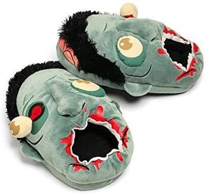 Zombie Plush Slippers House Shoes Slippers for Winter- Free Size (Blue)