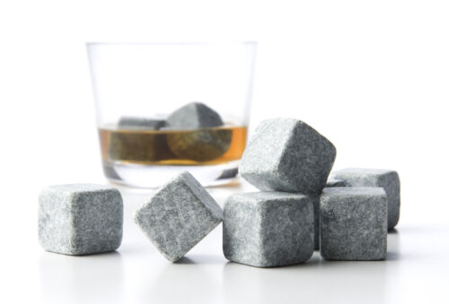 Whiskey Whisky Stone Scotch Soapstone Glacier Ice Cubes Rocks Stainless Steel SS