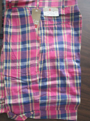 Girls Shorts Plaid cotton blue green Pink Blue Yellow 8 10 12 14 16 18 20 NEW 
