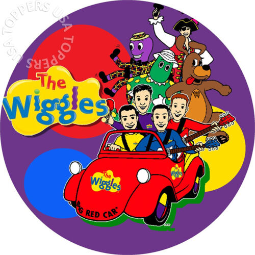 uncut EDIBLE The Wiggles Birthday Party Cake Topper Wafer Paper Round 7.5" 