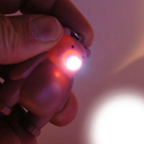 LED BEAR KEYCHAIN w Light and Sound Animal Toy Says I Love You Key Ring Chain 
