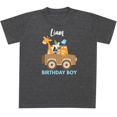Jungle Birthday Truck Custom Name Birthday TShirt Birthday Boy Birthday Gift Top
