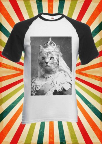 Cat Queen Kitten Meow Funny Men Women Long Short Sleeve Baseball T Shirt 1042 