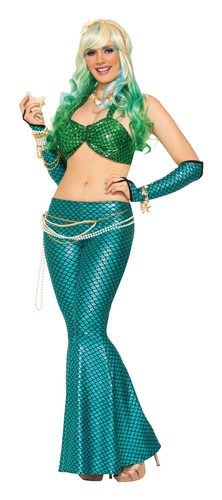 Leggings SIRENA SCALE pinna di Coda di Pesce Costume Festa