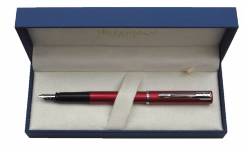 Waterman Allure Metallic Red /& Silver  Fountain Pen Fine Pt New In Box
