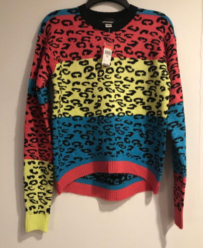 Details about   Joe Boxer Juniors Plus High Low Sweater Leopard Size Medium New 