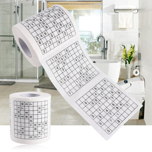 Novelty Funny Number Sudoku Printed Toilet Paper Bath Tissue Gift1 Roll 2 Ply RA