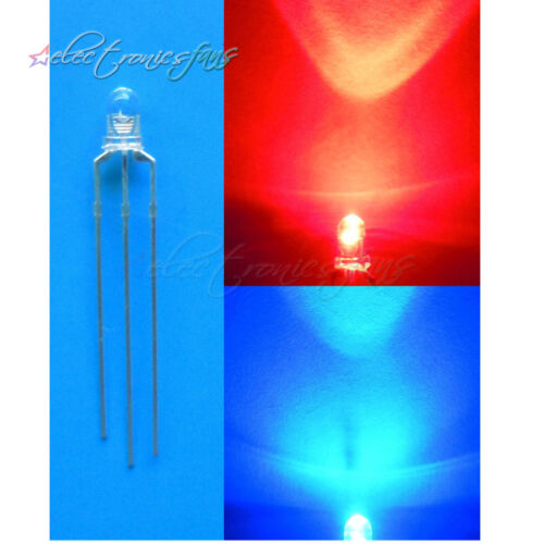 3//5mm Dual Bi-Color Red Blue//Green 3Pin LED Common Cathode//Anode LED Diode