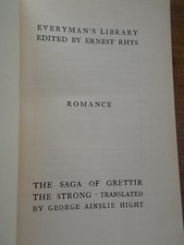 ROMANCE THE SAGA OF GRETTIR THE STRONG Everymans Library Icelandic c11th story