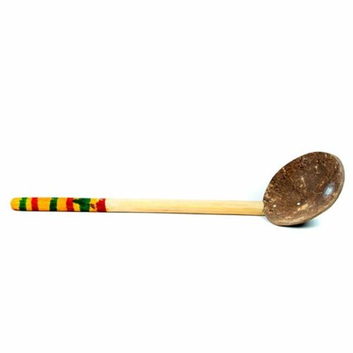 2 Pcs Coconut Shell Spoon Natural Kitchen Cooking tool Handmade in Sri Lankan
