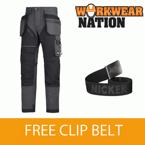 tasche fondina Cintura Gratis Pantaloni da lavoro 6202 SNICKERS GRIGIO ACCIAIO ruffwork