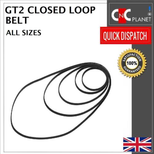 GT2 2M 2mm Pitch 6mm Width Closed Loop Synchronous Timing Belt for Pulley CNC 3D