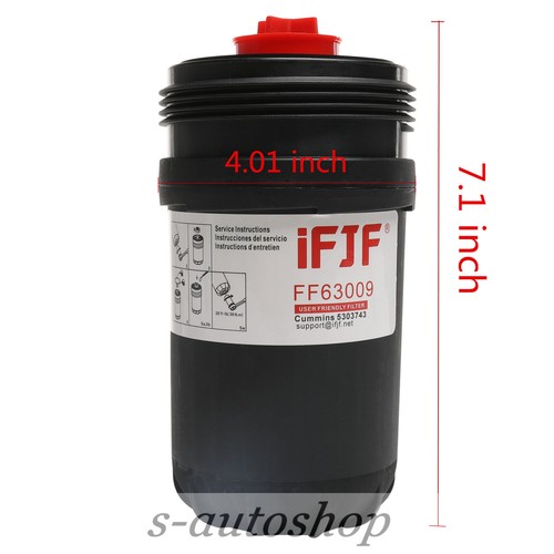 3pack FF63009 For Cummins 5303743 Fuel Filter