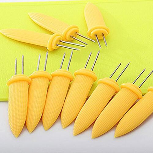 Safe Corn on the Cob Holders Skewers Needle Prongs Fork Picks Kitchen BBQ N Y6M3 