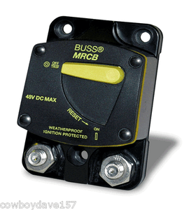 Eaton Bussman DC Circuit Breaker MRCB 150 amp CB187F-150 Manual Reset 187150F