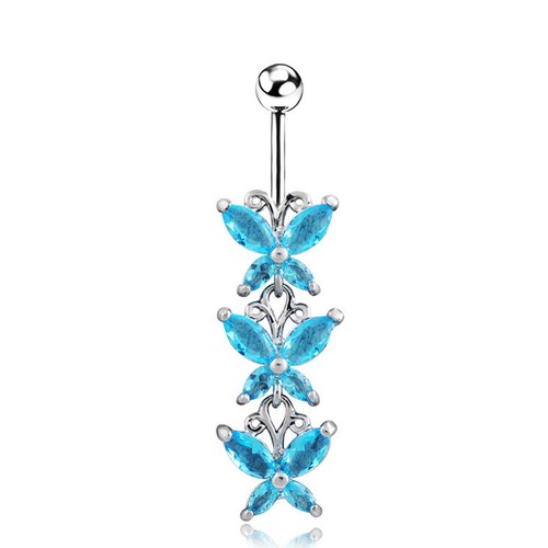 Strass Nombril Anneau berballs Belly Button Rings Dangle Body Piercing Jewelry
