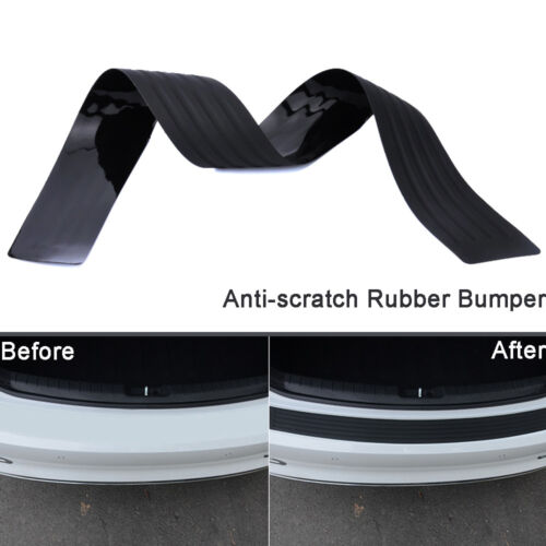 Car Rear Bumper Protector Sill Plate Guard Anti-scratch Rubber Pad Moulding Trim