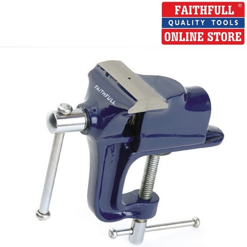 FAITHFULL FAIV60 2.1//2/" PORTABLE WITH INTEGRATED BENCH CLAMP HOBBY VICE 60mm