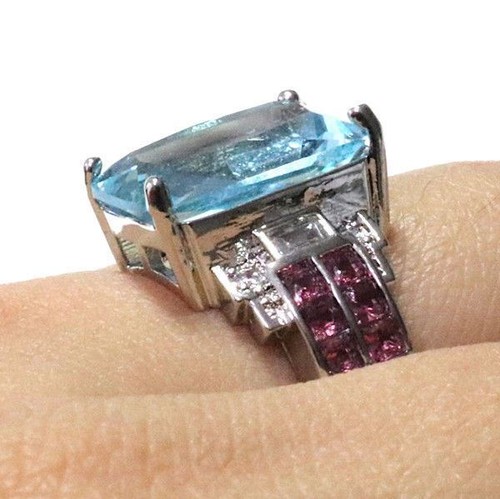 Details about / Gorgeous Princess Aquamarine Ring Women Wedding Engagement Jewelry Gift
