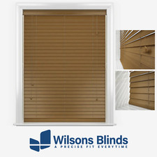 Wooden Venetian Blind - Real Wood - Oak - Fully Made To Measure - 50mm Slats