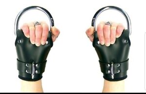 Real Leather Padded Wrist Suspension Cuffs Bondage Roleplay Ebay