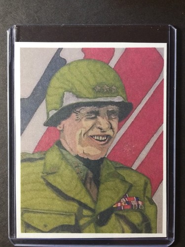 General George S Patton Jr Sketch Card Print # //9 Signed by Artist Tony Keaton