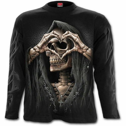 SPIRAL DIRECT DARK LOVE LONG SLEEVE T-Shirt//Tattoo//Skull//Rock//Metal//Reaper//Top