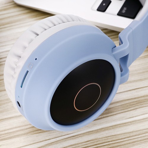 Cat Ear Bluetooth Headphones Wireless Over Ear Foldable Headsets for Girls Boys