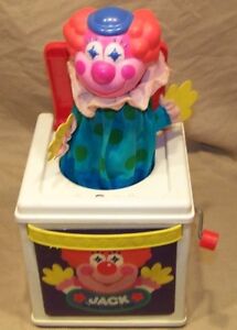 MATTEL 1987 JACK IN THE MUSIC BOX POP GOES THE WEASEL MUSICAL VINTAGE CLOWN TOY | eBay