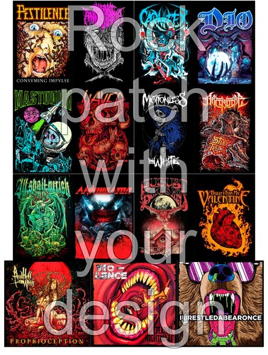 Rock patch with your design printed patch wholesale rock heavy death metal punk