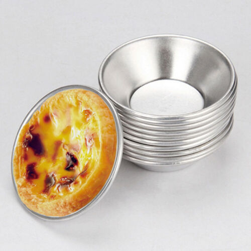 10X Kuchen-Art-Eierkuchen-Pudding-Form-Form-Ofen backen Pfanne Zinn Alloy/_Reusef