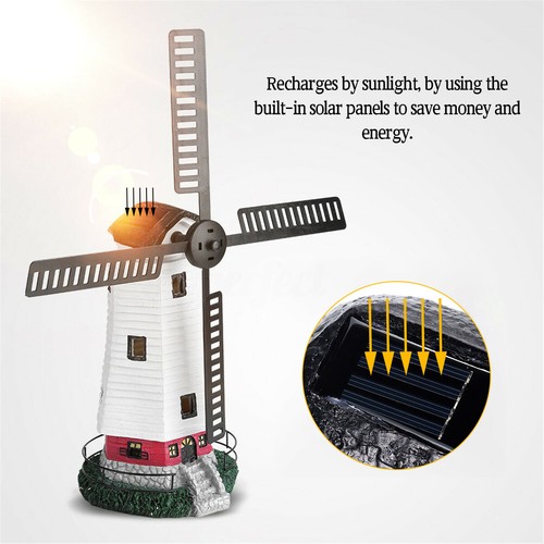 Solarleuchte Windmühle Gartenbeleuchtung Mühle Gartendekoration Lighthouse