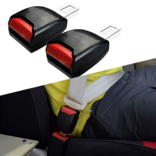 Details about  / 2pcs Adjustable Auto Car Black Safety Seat Belt Buckle Clip Extension Extender
