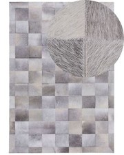 Cowhide Area Rug 160 x 230 cm Grey ALACAM