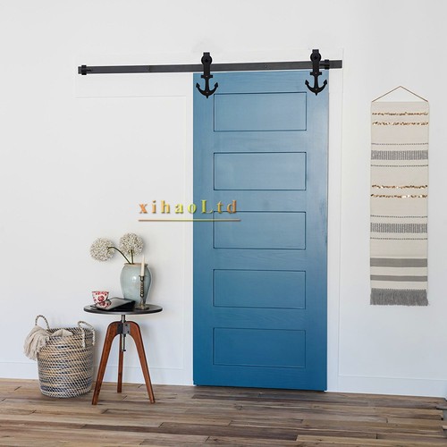 Single//Double//Bypass 6-16FT Antique Sliding Barn Door Hardware Closet Track Kit