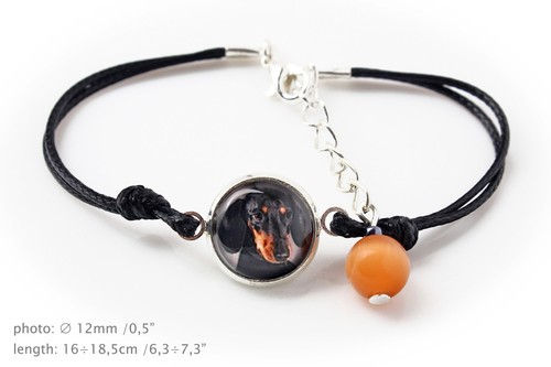 UK Dachshund Photojewelry Bracelet with box for people who love dogs