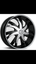 1 Rocknstarr 964 Wheels Chrome Insert Part# M983-2285-ZST-1 Stock# 2154