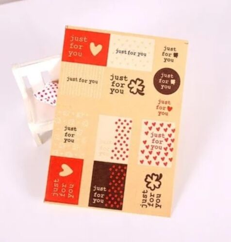 Just for you Heart Daisy stickers label Party packaging Baking bag Seal 33pcs 