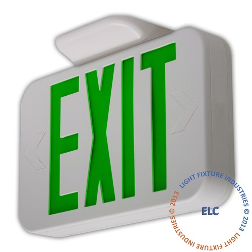 2Pack Green LED Emergency Exit Light Sign Modern Battery Backup UL924 LEDGBBJR