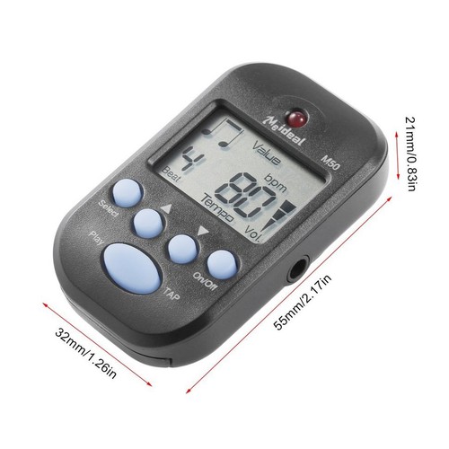 Clip-On Lightweight /& Portable Mini LCD Digital Beat Tempo Metronome AI