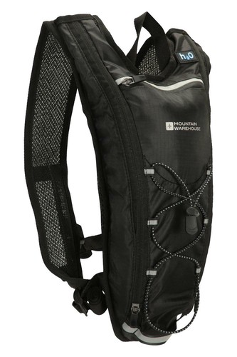 Mountain Warehouse Unisexe piste Hydro Sac en Noir Avec Airmesh Dos 2 L//Taille Unique
