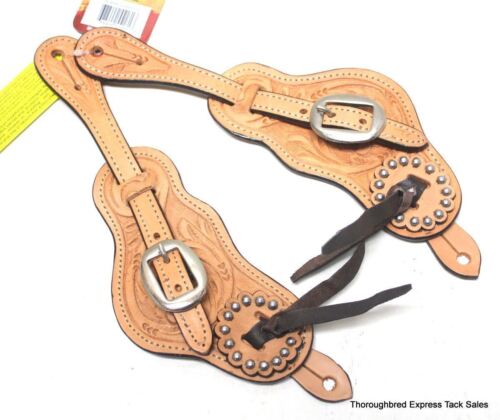 Details about   Tough-1 Old Style Shaped Spur Straps Light Oil Horse Tack 78-9006 