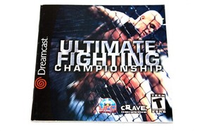 Ultimate Fighting Championship Sega Dreamcast Disc Manual Case Registration Card
