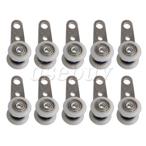 10 pcs 19 mm Dia Poulie blocs avec plastique Roulement de roue Deux Trous