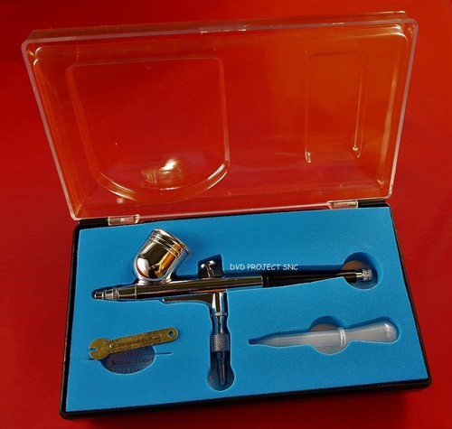 AEROGRAFO SPRAY PISTOLA VERNICE HS-30 TRATTO FINE 0.2 0.3 MM CHIAVETTA
