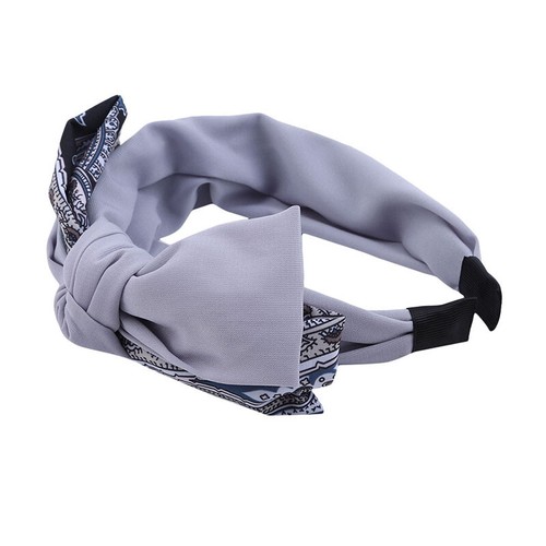Pelo De Ancho Diadema Floral Sólido Chicas Twist Grande Con Moño Cruz Hairband LH